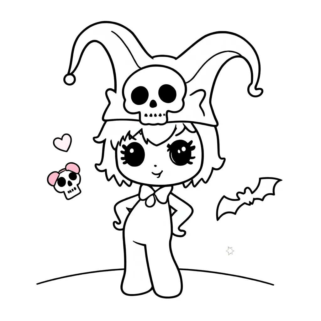 Kuromi coloring page for children