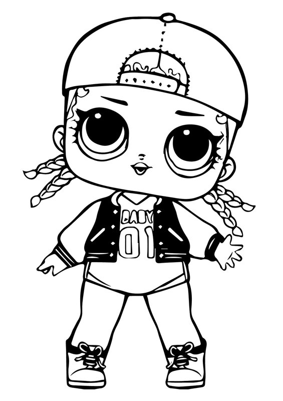 L O L Surprise Poupee M C Swag coloring page for children