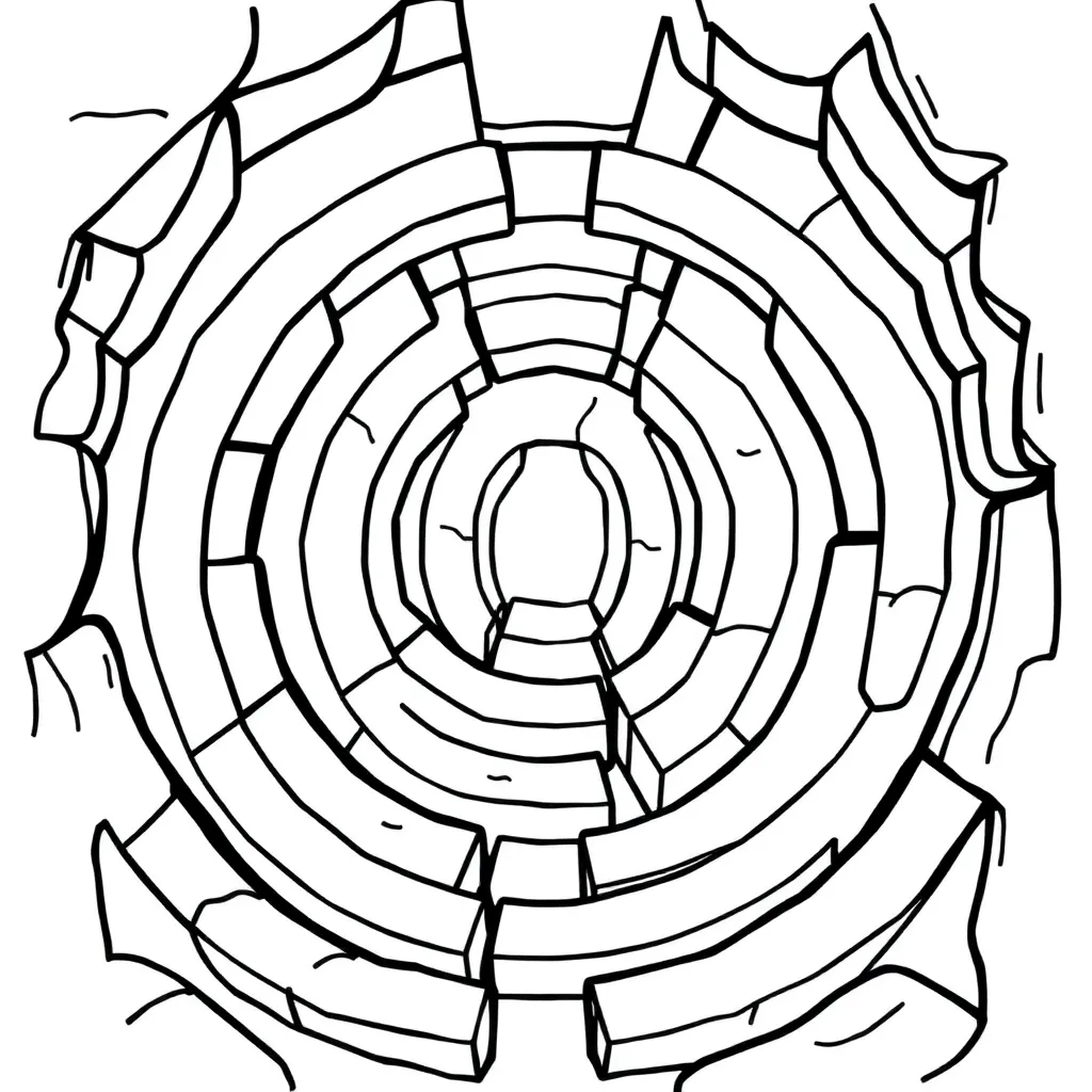 Labyrint Doolhof Creatief Tekenen Uitdaging coloring page for children