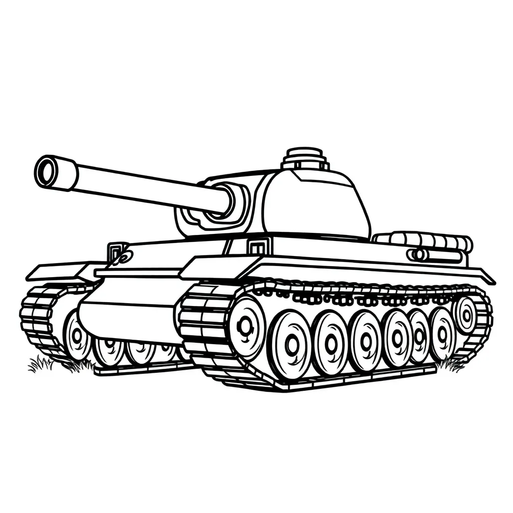 Leger Militair Voertuig Soldaat Oorlog coloring page for children