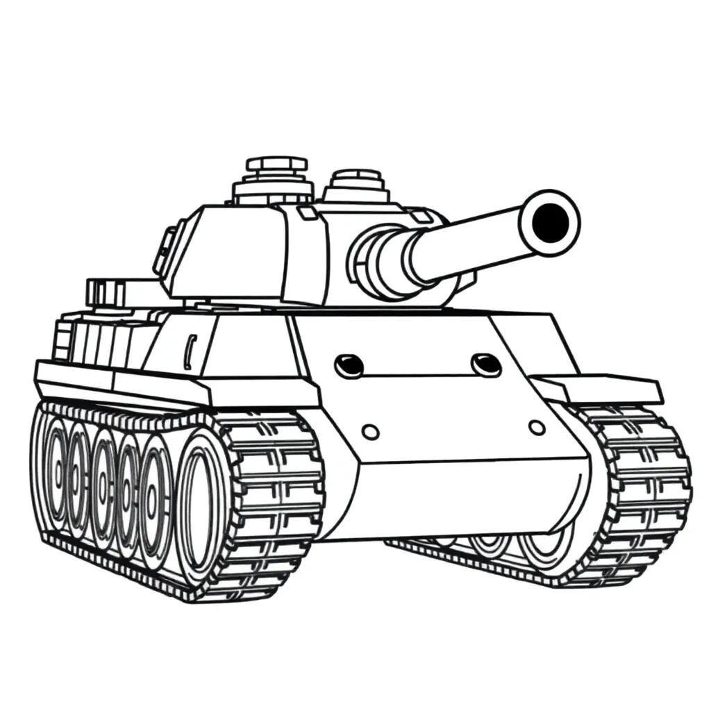 Leger Militair Voertuig Soldaat Oorlog coloring page for children