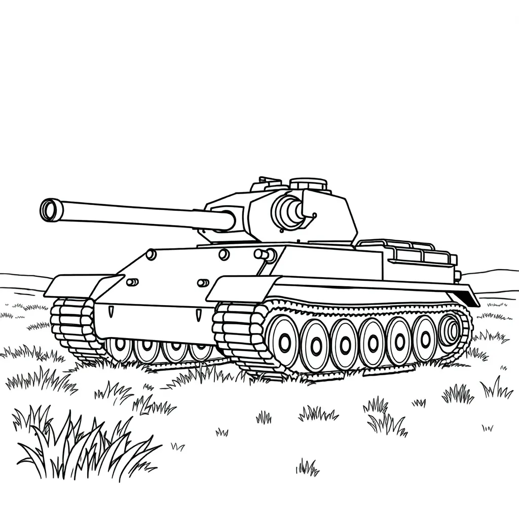 Leger Militair Voertuig Soldaat Oorlog coloring page for children