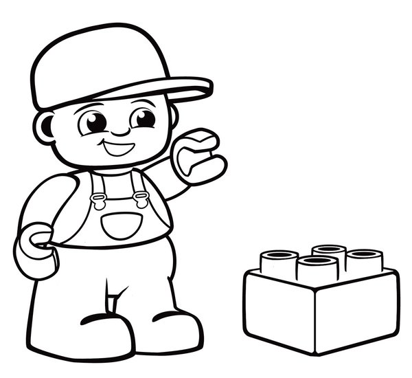 Lego Duplo Jongen coloring page for children