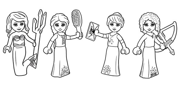 Lego Friends Figuurtjes coloring page for children