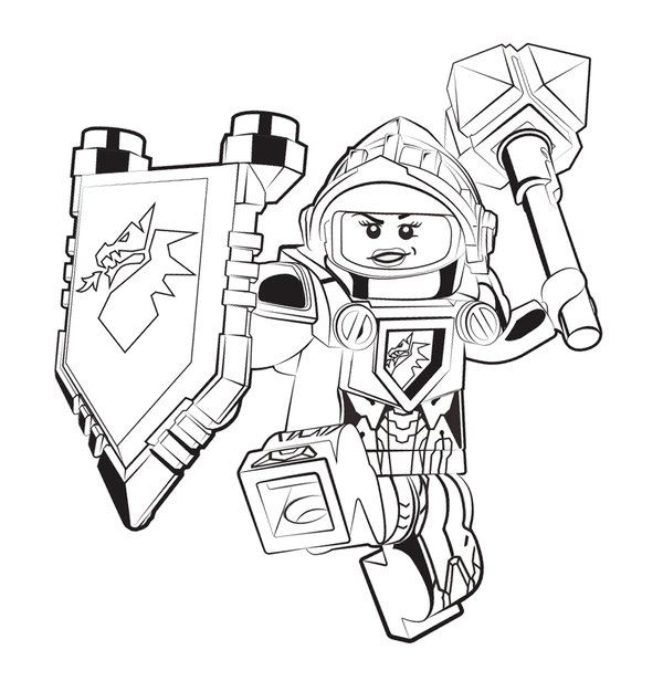 Plantilla de colorear Lego Nexo Knights Macy