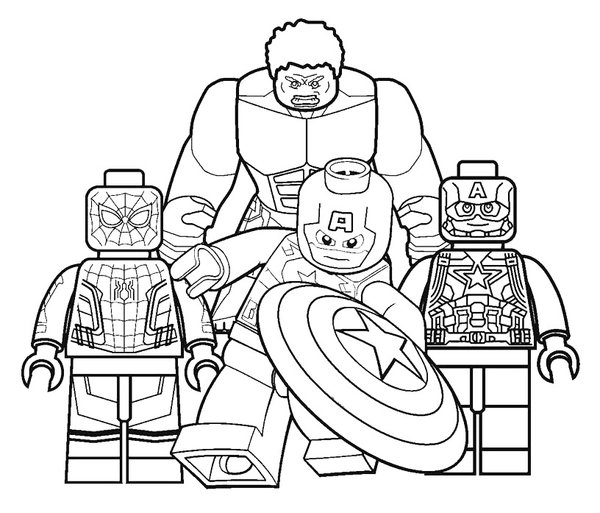 Lego Superhelden coloring page for children