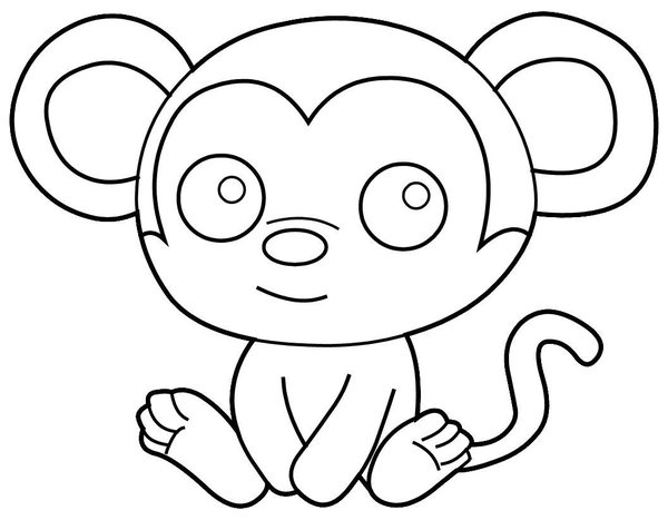 Leichtes Affchen coloring page for children
