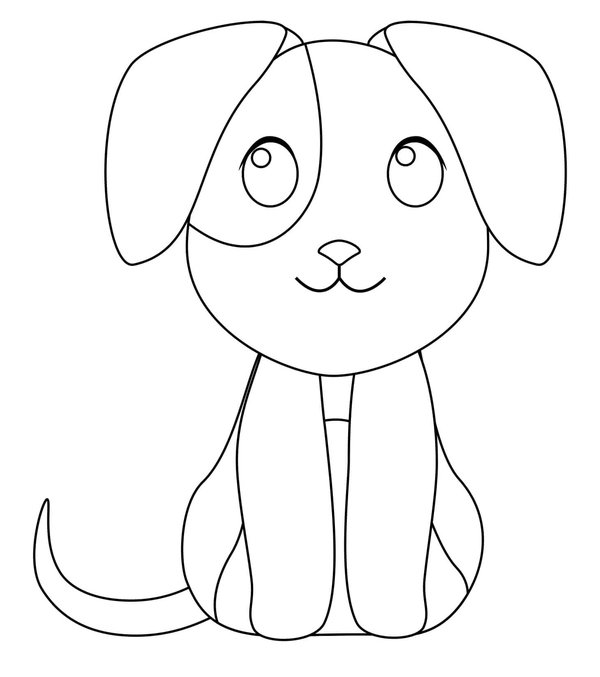 Leichtes Hundchen coloring page for children