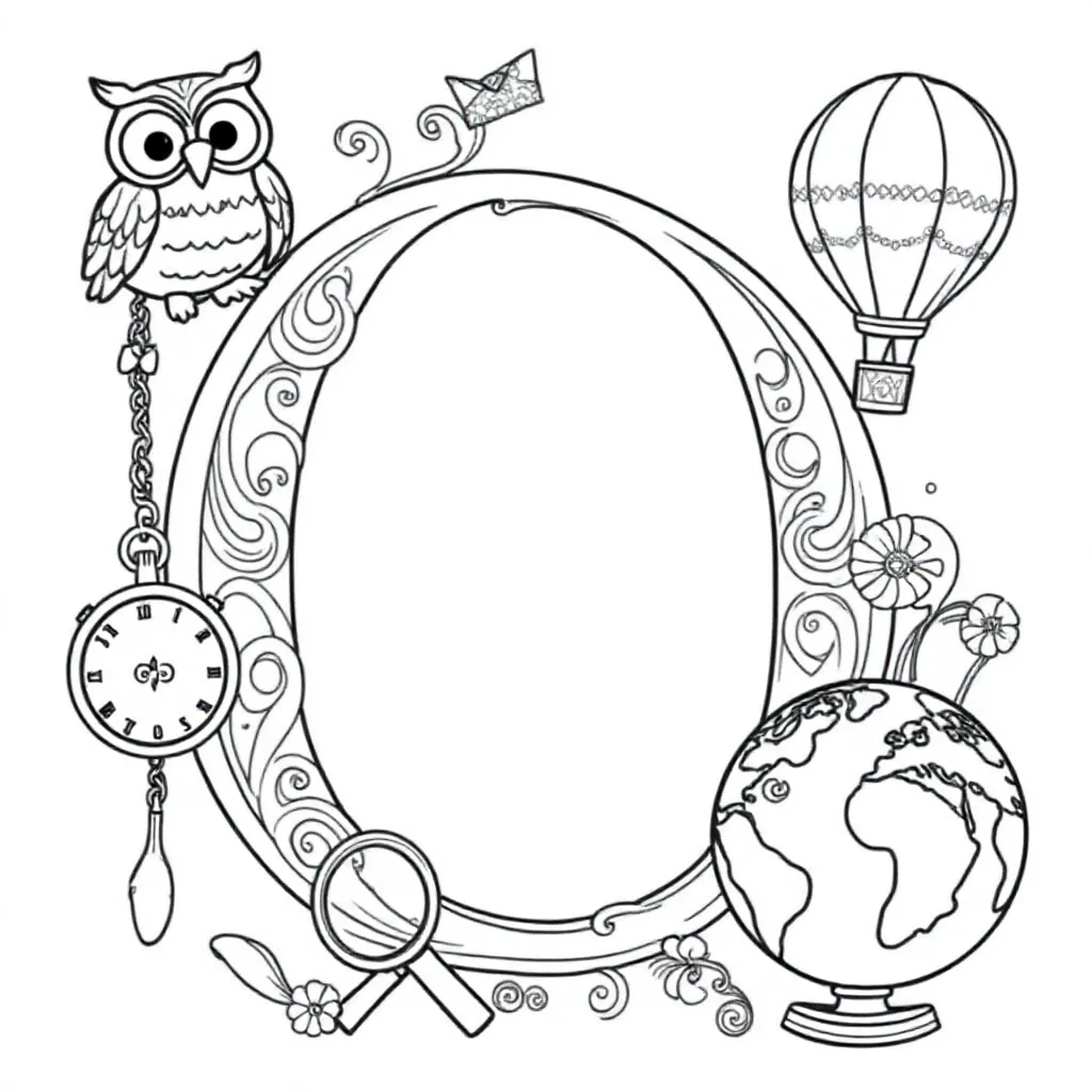 letter O kleurplaat voor kinderen