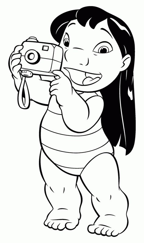 Lilo & Stitch Nemen Foto coloring page for children