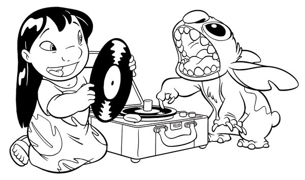 Lilo & Stitch Spelen Platen coloring page for children