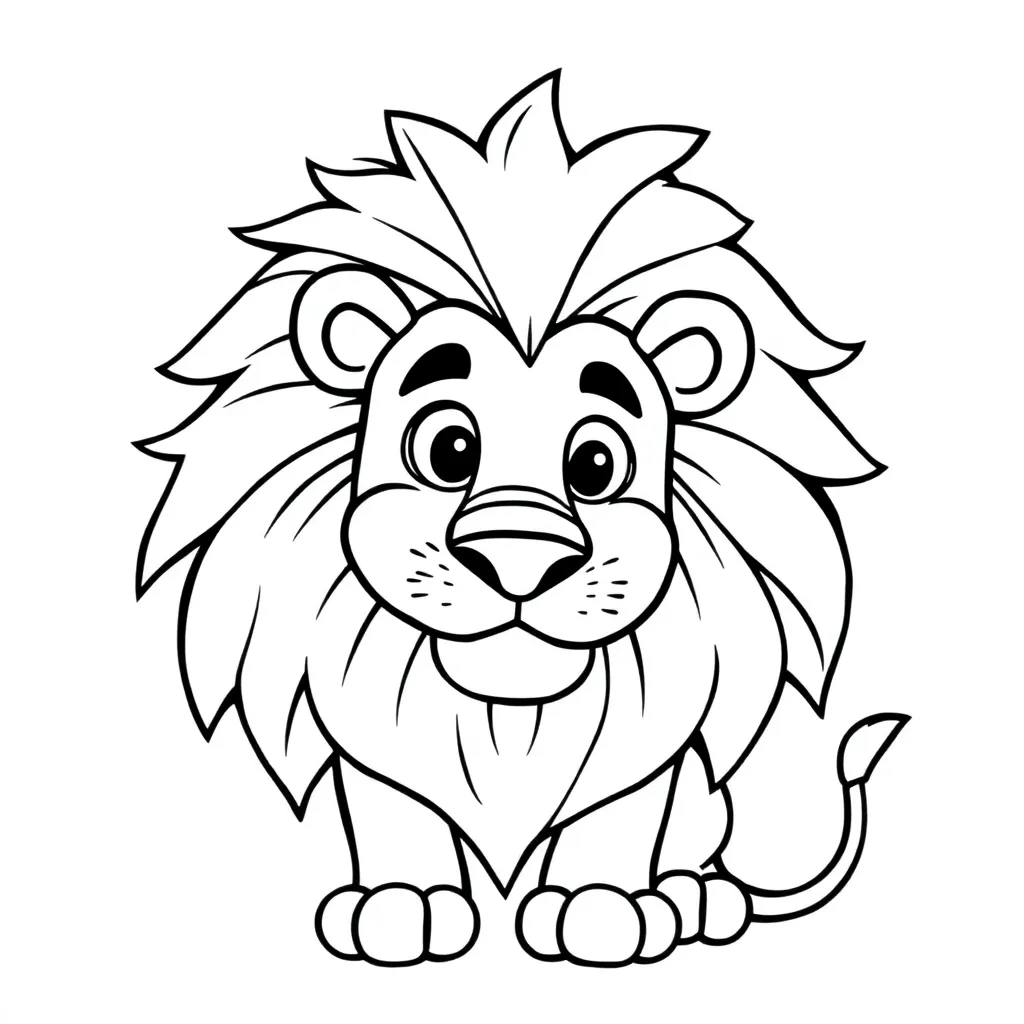 Lion King Savanne Wilde Dieren Disney coloring page for children