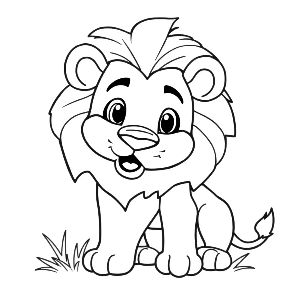 Lion King Savanne Wilde Dieren Disney coloring page for children