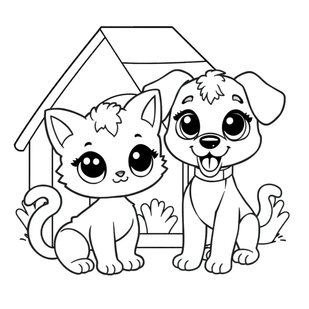 Littlest Pet Shop Dieren Cartoon Schattig Vrolijk coloring page for children