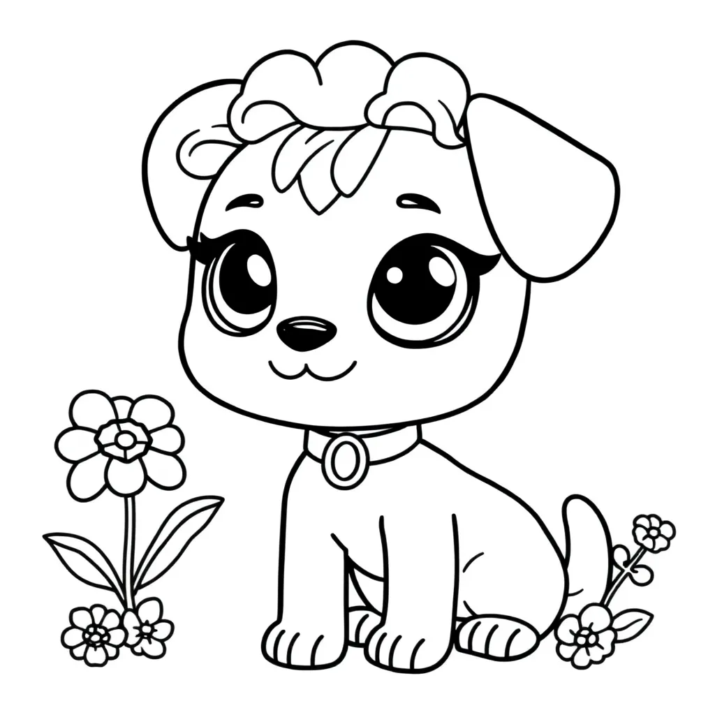 Littlest Pet Shop Dieren Schattig Cartoon Knuffelbaar coloring page for children