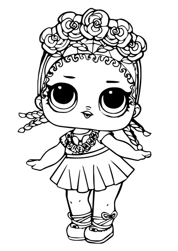 Lol Doll Coconut Qt coloring page for children
