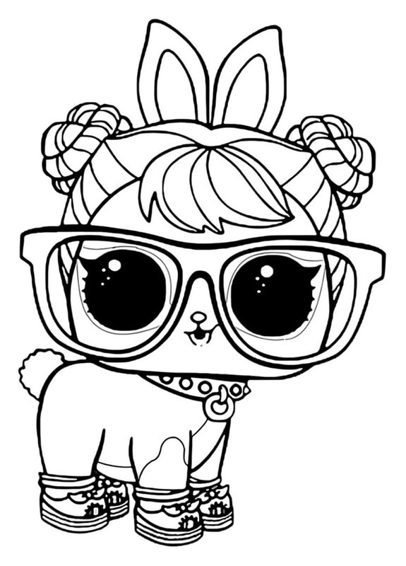 Lol Pet Bon Bon Bunny Hop Hop coloring page for children