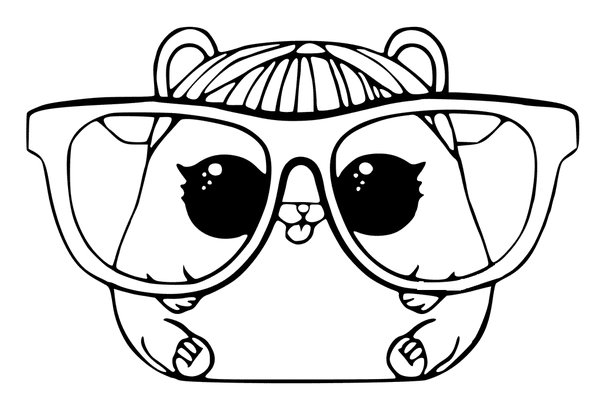 Lol Surprise Big Glasses coloring page for children