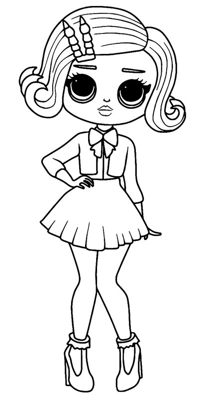 Lol Surprise Omg Uptown Girl coloring page for children