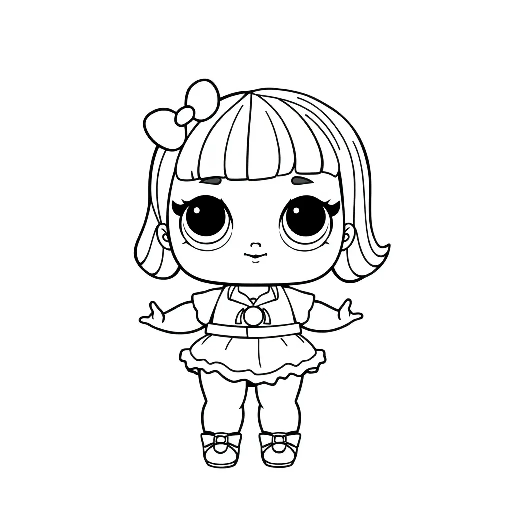 Lol Surprise Pop Meisjes Schattig Kleurrijk coloring page for children
