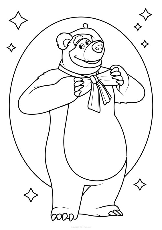 Lours Habille coloring page for children