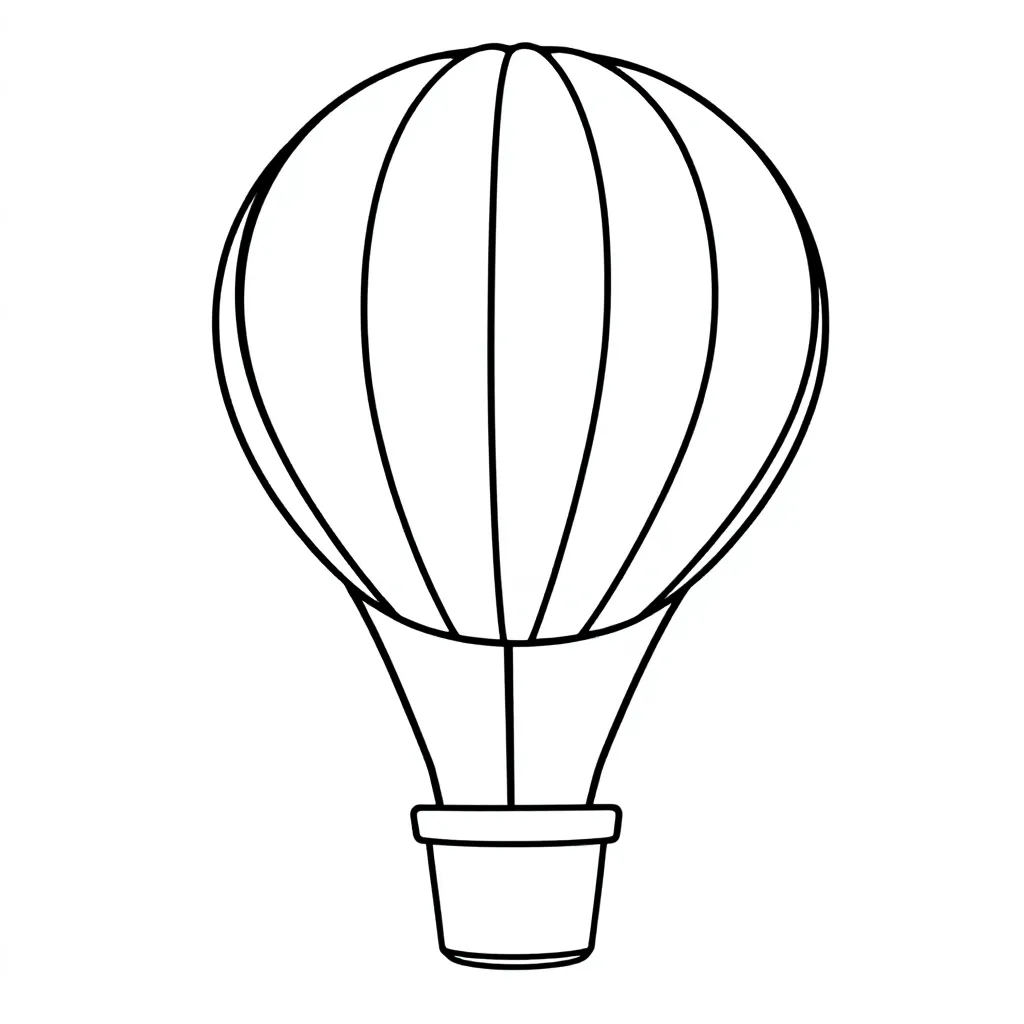 luchtballon coloring page for children
