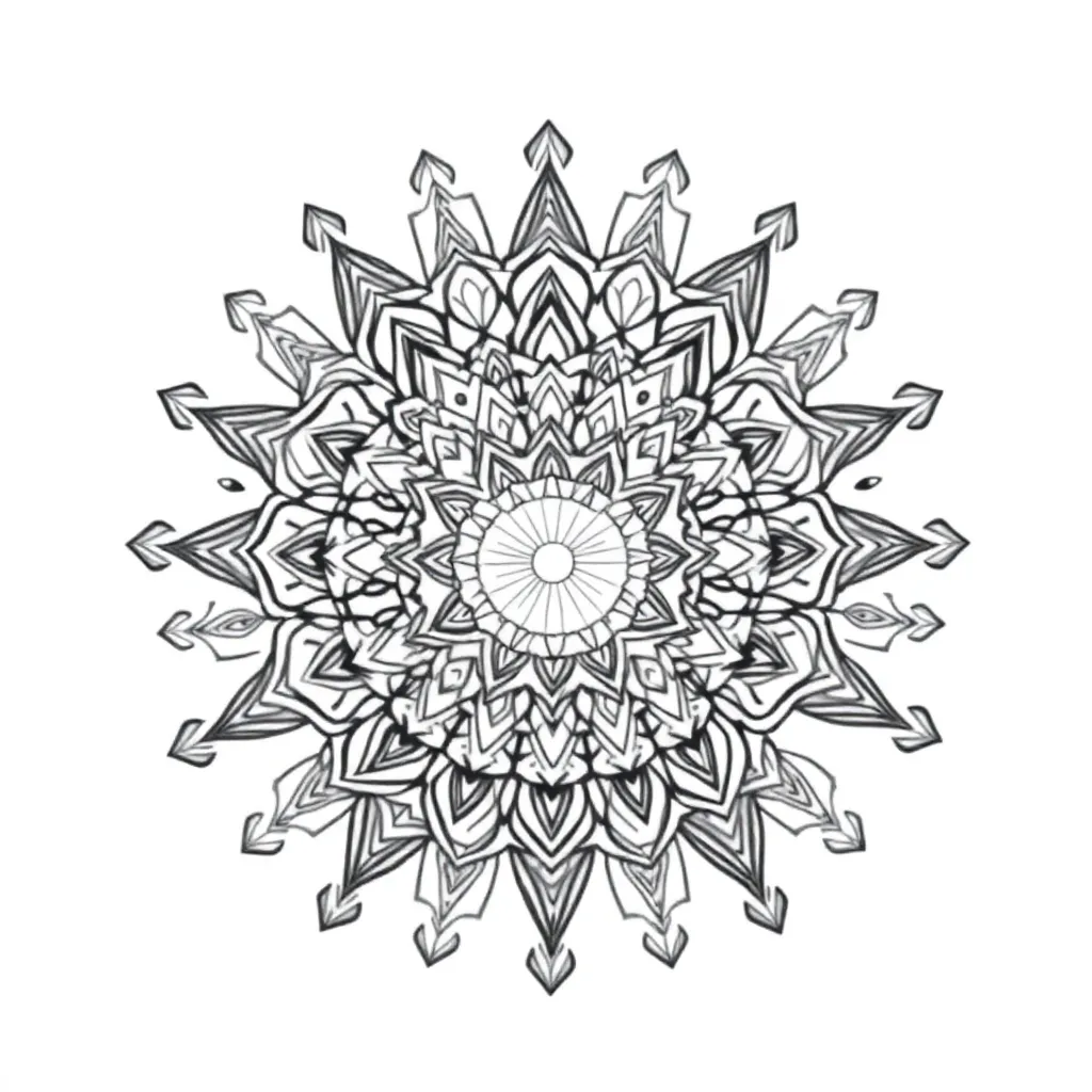 Mandala Geometrisch Meditatief Kunst Ontspanning coloring page for children