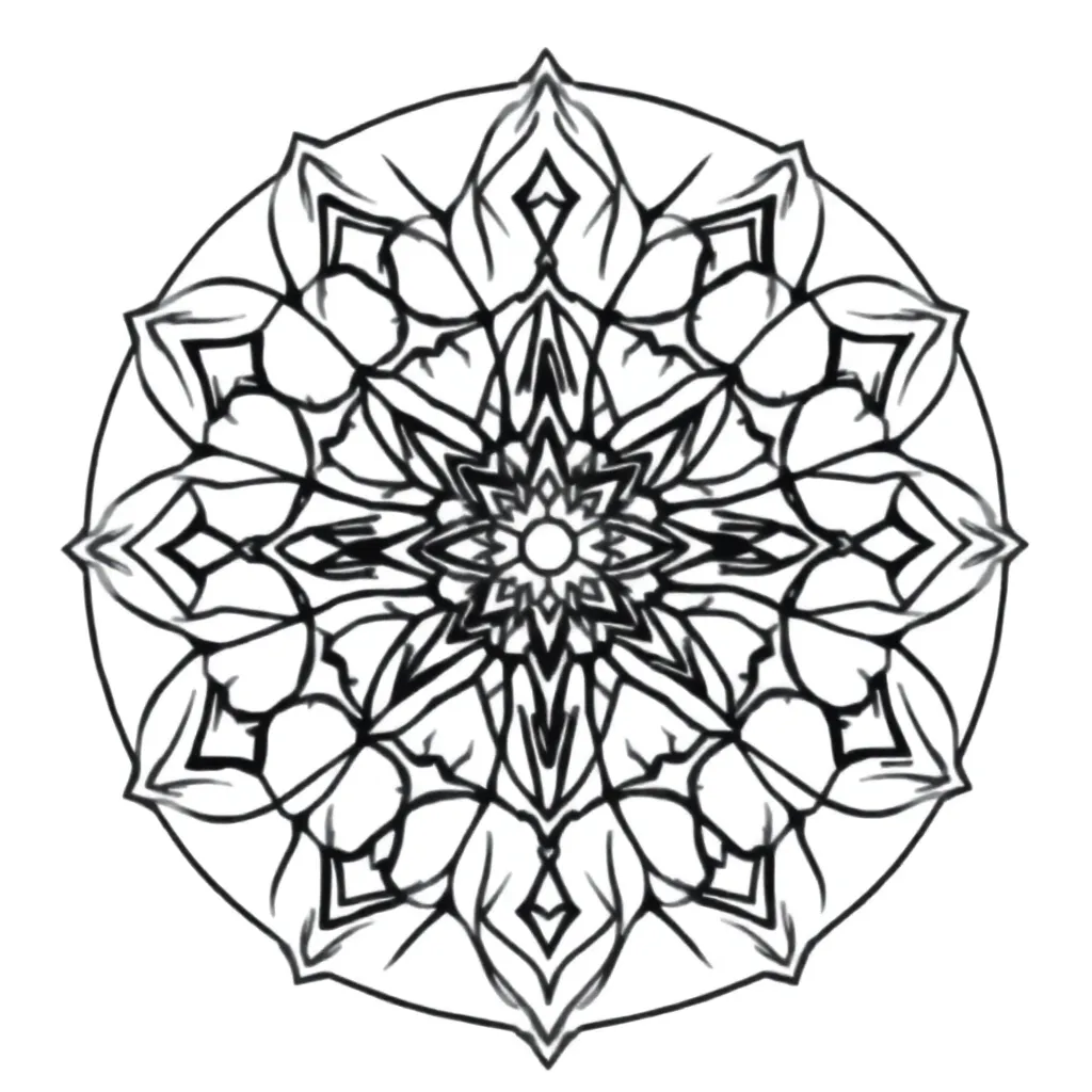Mandala Geometrisch Meditatief Ontspanning Kunst coloring page for children