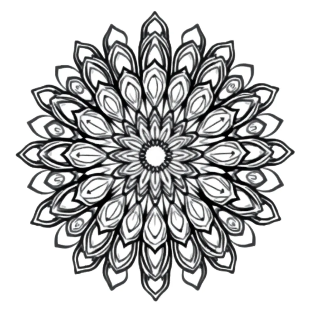 Mandala Geometrisch Symmetrie Kunst Ontspanning coloring page for children