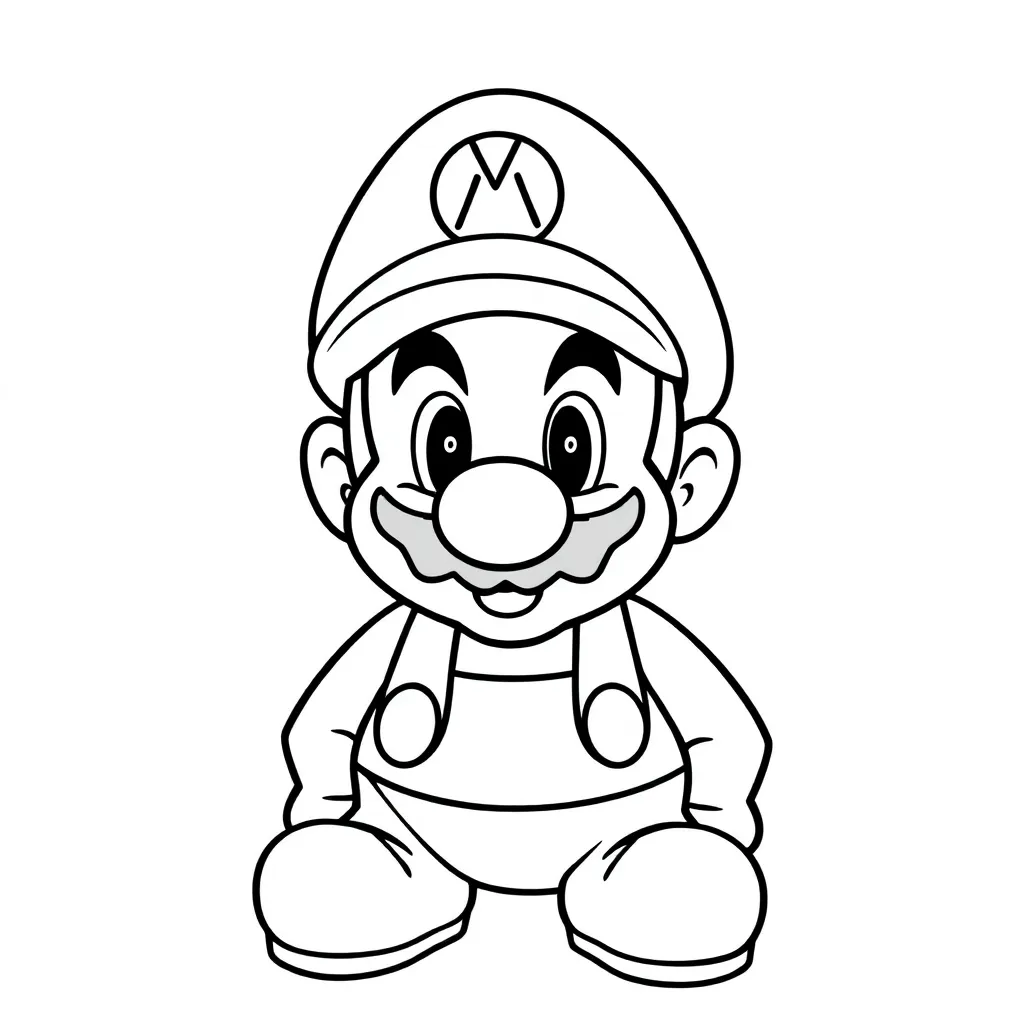 Mario Avontuur Cartoon Creatief Kindvriendelijk coloring page for children