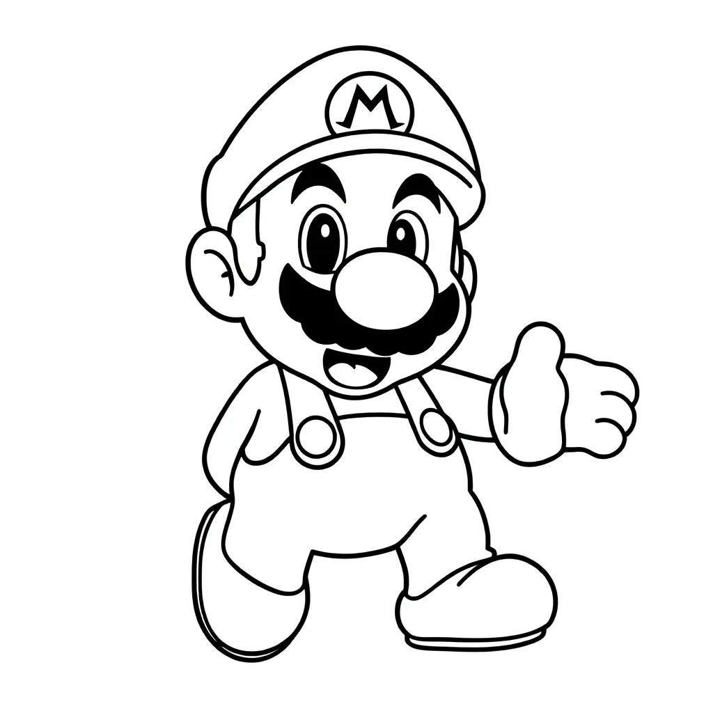 Mario Avontuur Personage Nintendo Creatief coloring page for children