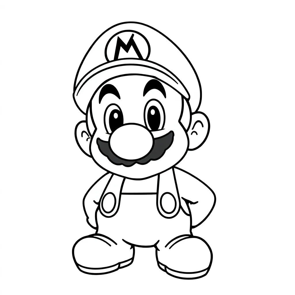 Mario Avontuur Personage Nintendo Creatief coloring page for children