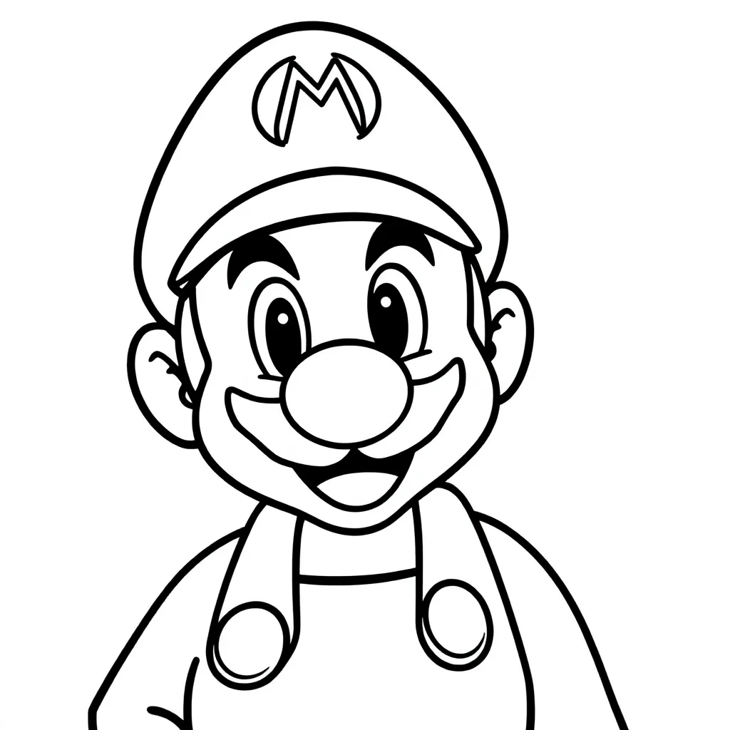 Mario Avontuur Personage Nintendo Kindertekening coloring page for children