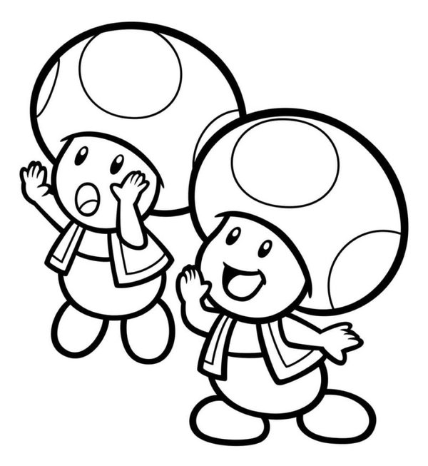 Mario Zwei Kröten coloring page for children