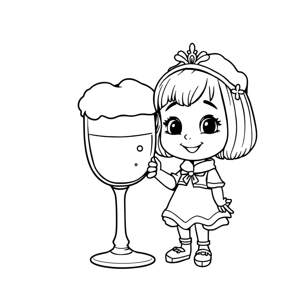Masha Beer Cartoon Kinderfeest Creatief coloring page for children