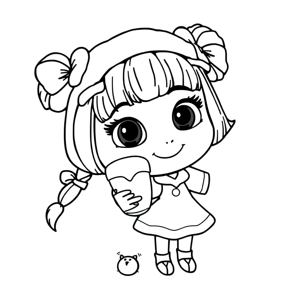 Masha Beer Cartoon Kindertekening Creatief coloring page for children