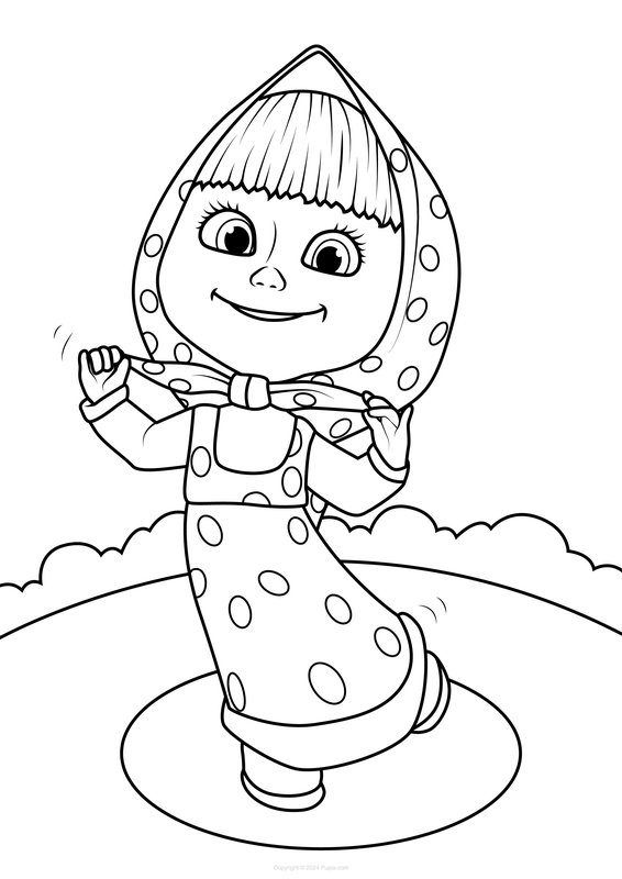 Masha Est Magnifique coloring page for children