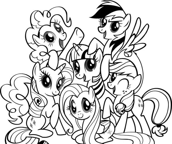 Plantilla de colorear My Little Pony La amistad es magia