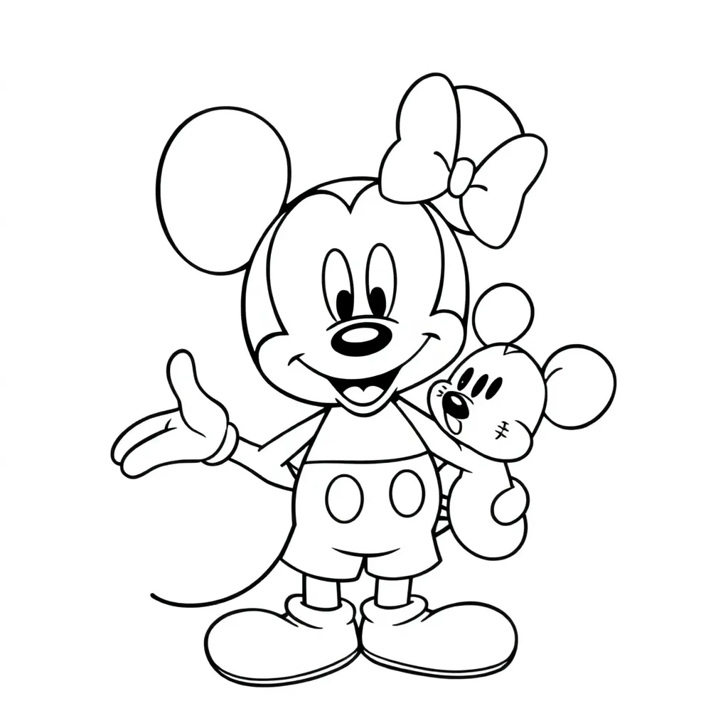 Mickey Mouse Disney Cartoon Kinderen Creatief coloring page for children