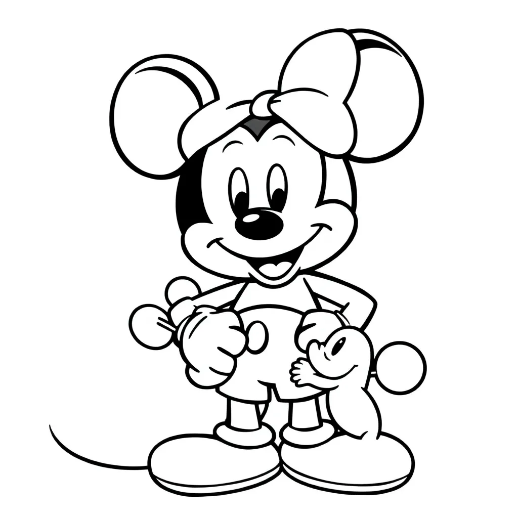 Mickey Mouse Disney Cartoon Kinderen Tekenen coloring page for children