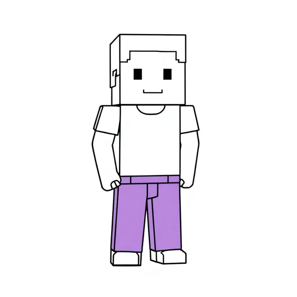 Mincraft coloring page for children