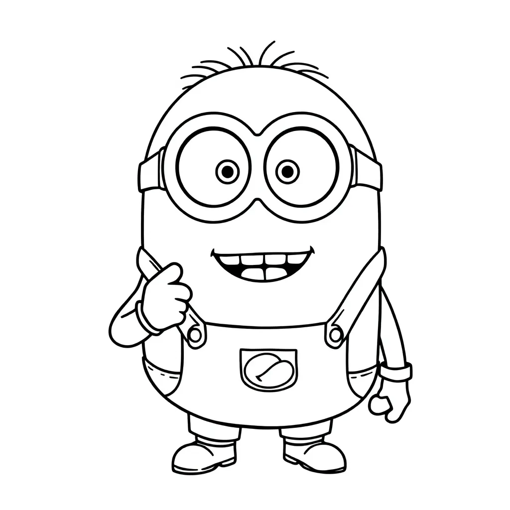 Gratis Minion Malvorlage - Lustige Cartoon-Malvorlage für Kinder