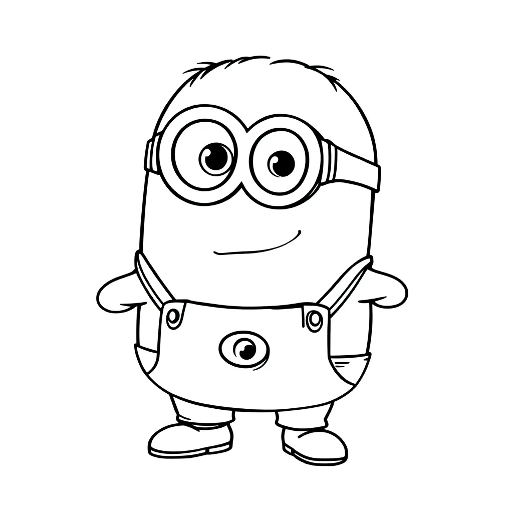 Minions Cartoon Grappig Kinderen Tekenen coloring page for children