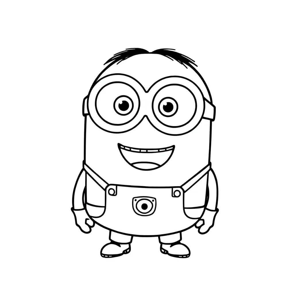 Minions Cartoon Grappig Kinderen Tekenen coloring page for children