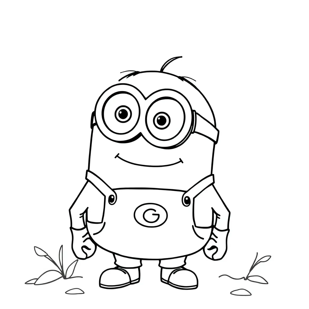Minions Cartoon Grappig Tekenen Kinderfeestje coloring page for children