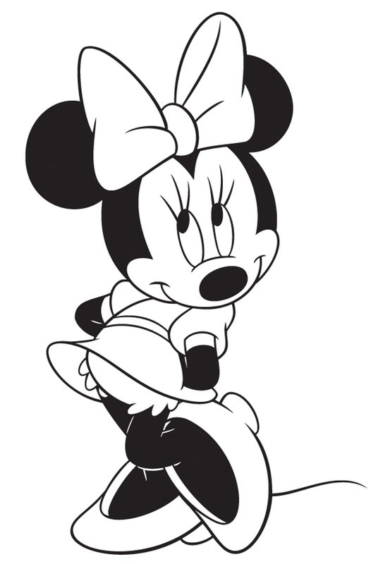 Minnie Mouse Timida coloring page for children