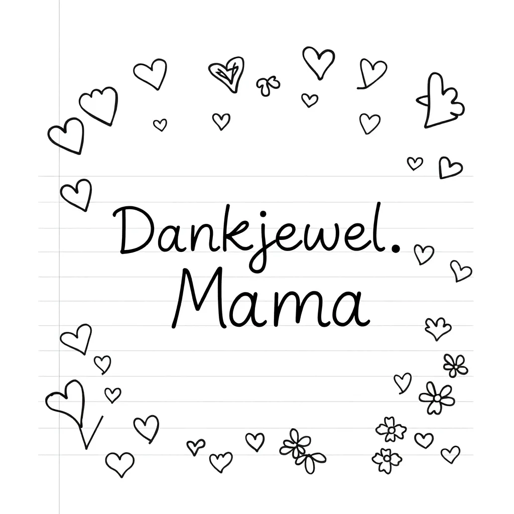 Moederdag Cadeau Tekening Creatief Gezin coloring page for children