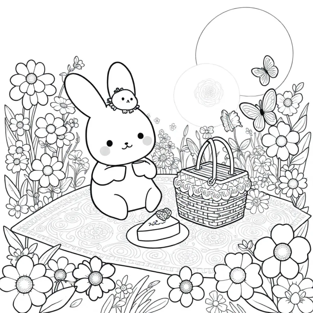 Feuille de coloriage Molang gratuite - Feuille de coloriage pour enfants