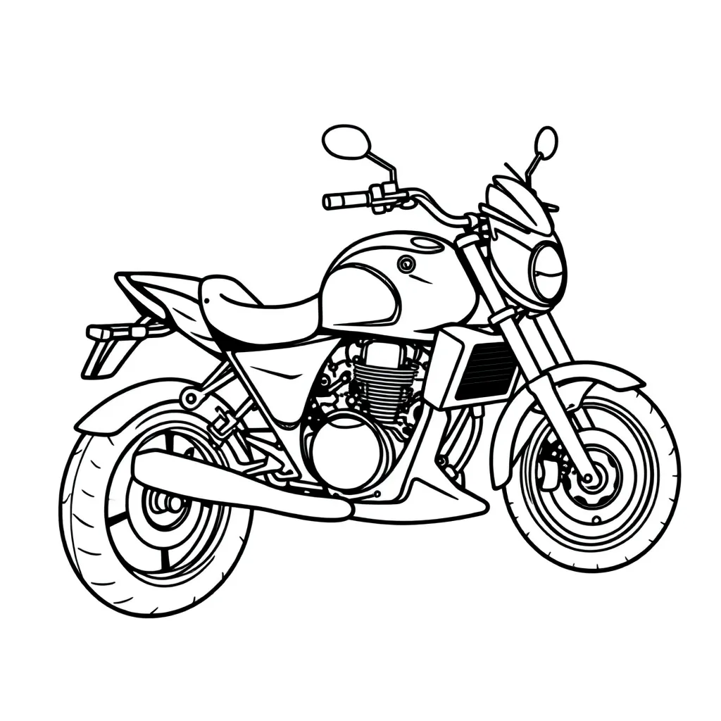 Motoren Racen Snelheid Motorrijder Techniek coloring page for children