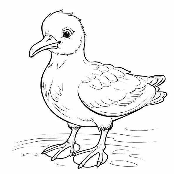 Mowe coloring page for children